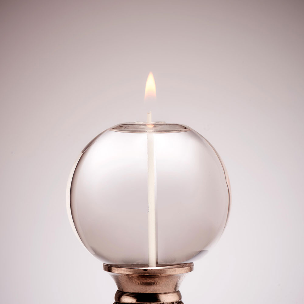 MEDIUM CORKED ROUND GLASS CANDLE