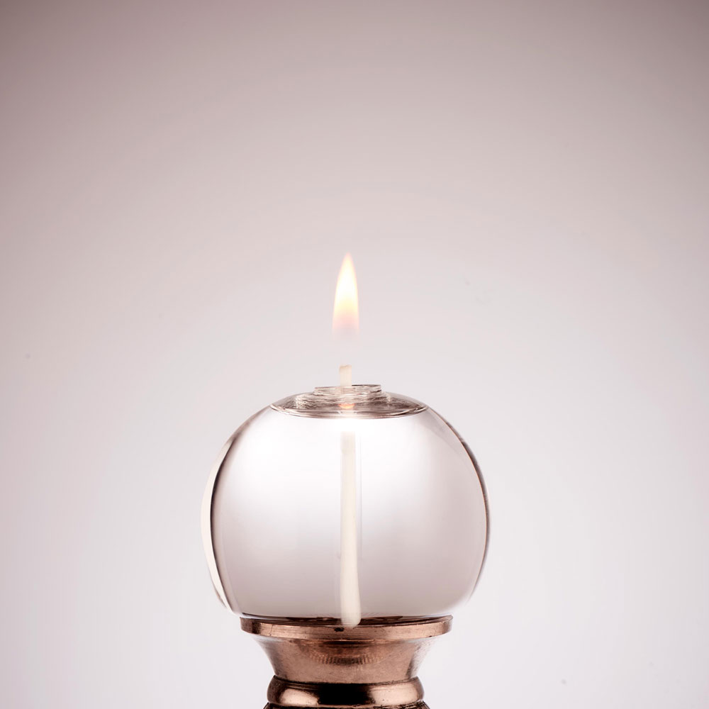 SMALL CORKED ROUND GLASS CANDLE